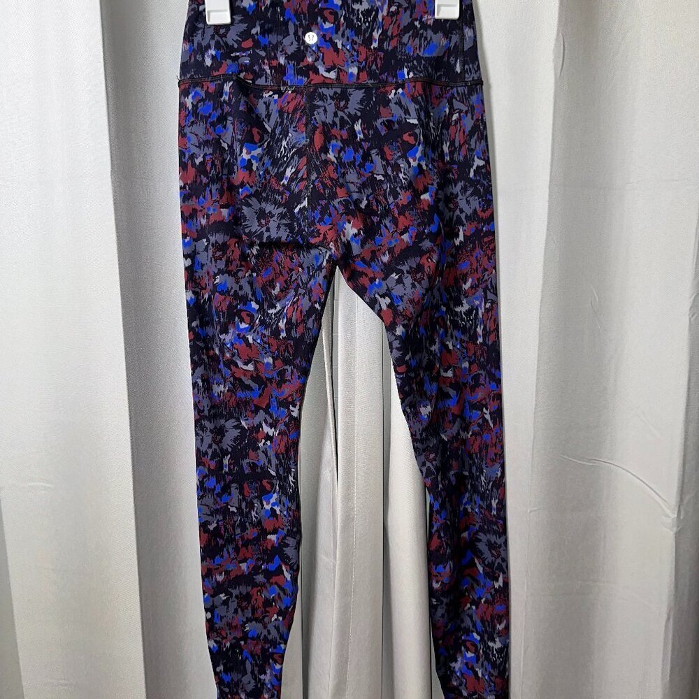 🌸 Lululemon WunderUnder High-Rise Tight 28" Luxtreme - Floral Multi Sz 8 🌸 - Picture 5 of 11
